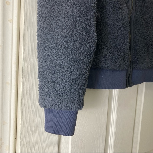 Patagonia Worn Wear Los Gatos Thick Fleece Blue Bomber Jacket Women's Small - Picture 4 of 16